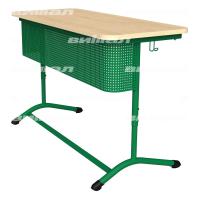 Стол ученический 2-местный регулируемый «Сигма» на круглой трубе в Твери
