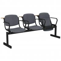 Блок стульев 3-местный, откидывающиеся сиденья, с подлокотниками, лекционный в Твери