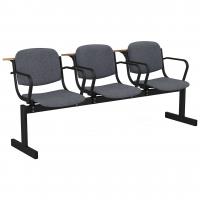 Блок стульев 3-местный, не откидывающиеся сиденья, с подлокотниками, лекционный в Твери