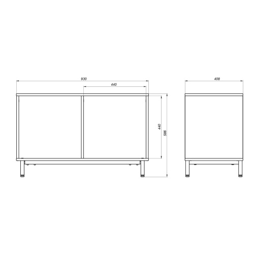 Шкаф-стеллаж модульный «Рио» 2х1 в Твери